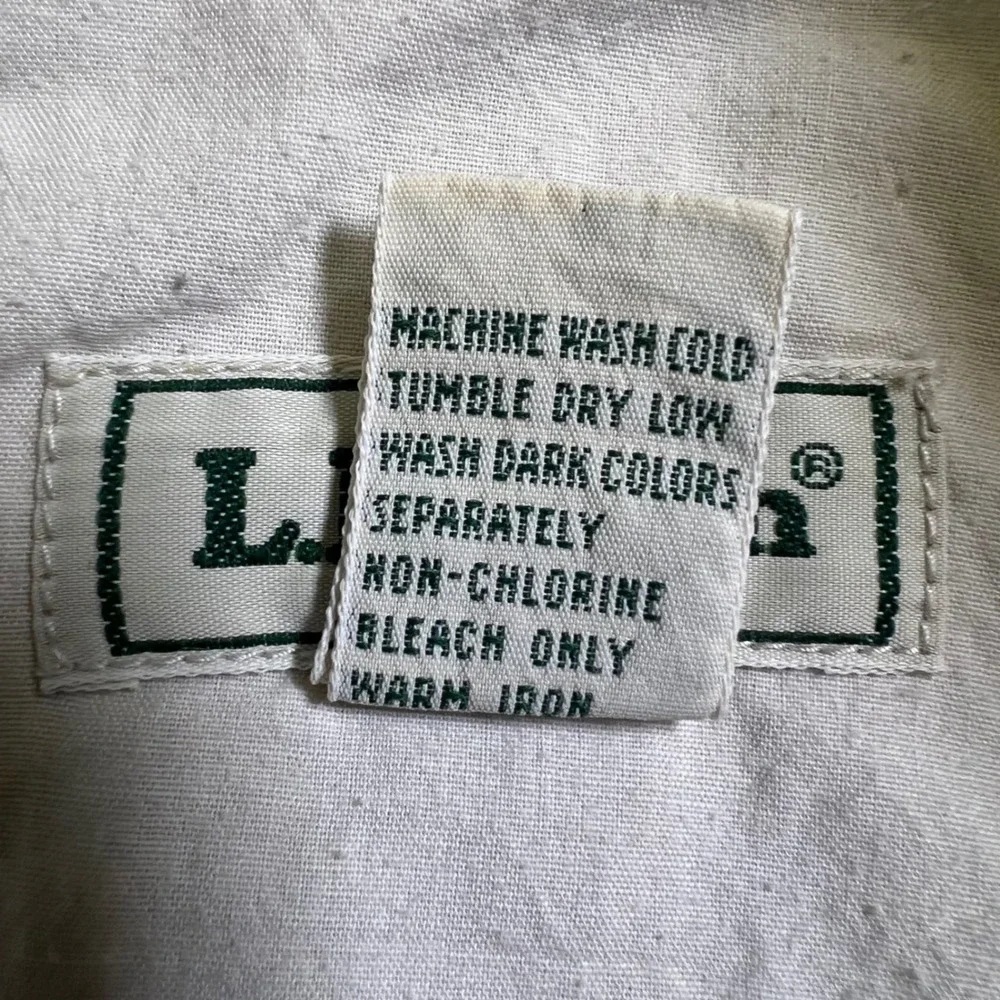 LL Bean Mens Khaki Cotton Canvas Work Pants‎ 36x34 Straight Leg Tan 0Y462